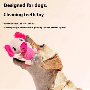 Toptan ısırık dayanıklı TPR peluş oyuncak köpek vokal eğitimi için çevre dostu karikatür hayvanlar Pet oyuncak köpek oyuncak - Product Image 4