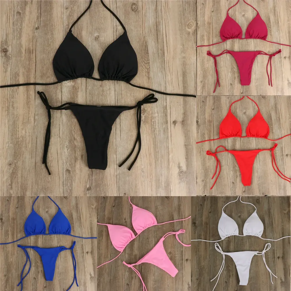 Custom Summer Printed Bikini Women Swimsuits Sexy Mid Waist Bikini Set Swimwear Manufacturer 2024 Gradient Color Popular Bikinis