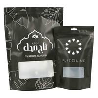 Sachets Doypack refermables mats noirs en aluminium avec fermeture éclair pour stockage alimentaire