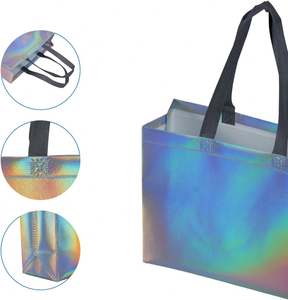 Wholesale Custom Gold and Silver Folding Non-woven Handbag Non-woven <b>Bag</b> Laser <b>Gift</b> <b>Bags</b> Promotion <b>Gift</b> <b>Bag</b> - Product Image 4
