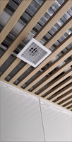 Diffuseur d'air carré pour plafond HVAC, grille à double couche avec adaptateur de conduit rond 350x350mm pour ventilation commerciale et évacuation