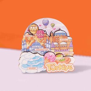 Imanes de nevera de madera creativos de diseño moderno con temática de lugares emblemáticos de Japón, decoración para el hogar, souvenirs, producto promocional - Product Image 4