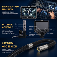 Caméra d'endoscopie industrielle THINKCAR ES501 avec rotation à 360° dans les 4 sens °   Boroscope articulé 1080P HD à double objectif, écran IPS 5 pouces, étanche IP67