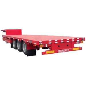 Factory Manufactures Gooseneck Traile 3 Axle 40 Ft Flatbed Semi Low Bed Trailer