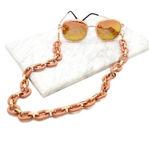 Catena Multifunzione alla Moda Multicolore per Occhiali e Mascherine, Laccio Antiscivolo in Acrilico Dorato per Occhiali da Sole - Product Image 2