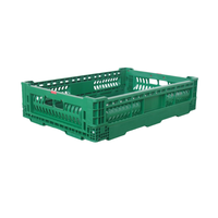Vente flash - Caisse en plastique pliable en maille recyclable de haute qualité 600x400x140mm - Empilable, gain de place, boîte pour fruits et légumes