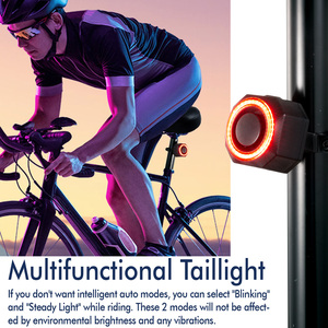 <span class=keywords><strong>Feu</strong></span> <span class=keywords><strong>arrière</strong></span> de vélo rechargeable par USB, lampe de vélo <span class=keywords><strong>arrière</strong></span>, alarme antivol, batterie facile à installer, Fietsachterlicht, motos, vélos - Product Image 4