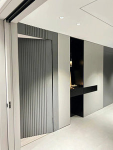 Porta nascosta invisibile in legno massello in alluminio Design personalizzato Guangzhou - Product Image 4