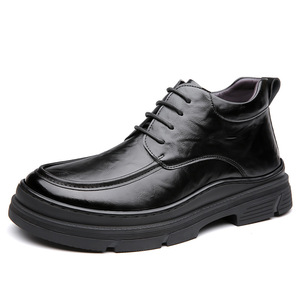 Botas de Tobillo para Hombre, Punta Redonda, Tacón Grueso, Forro de Piel Sintética, Suela de Goma, Estilo Martin, Aislantes, con Cordones, Altura Media - Product Image 5