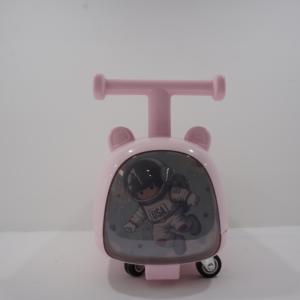 Porteur trotteur enfant en plastique, design dessin animé astronaute, quatre roues, avec éclairage coloré, siège silencieux inclus, jouet à pousser - Product Image 4