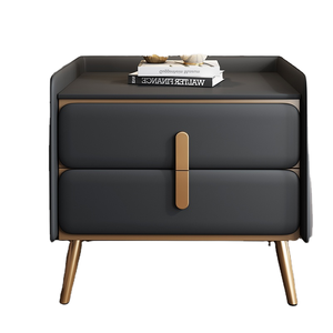 High-End Luxury Solid Wood 2-Drawers Narrow <b>Side</b> <b>Table</b> Small Black Sofa <b>Table</b> <b>for</b> Bedroom <b>Living</b> <b>Room</b> Apartment & Hotel - Product Image 1