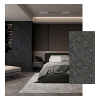 Panneau PVC doré effet marbre, résistant à l'eau, au feu et aux rayures, pour cuisine, salle de bain et salon.