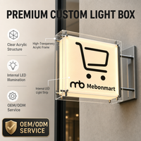 Boîte à lumière LED extérieure, panneau en aluminium double face étanche pour vitrine, personnalisable OEM, instructions d'installation