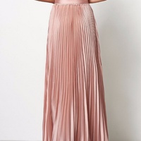 XIUYU Lady Haute Qualité Jupe Midi Femmes Falda Saia Plissée Plus Jupe Femme Jupe rose Taille Haute Confortable Personnalisé Femmes Jupe Midi