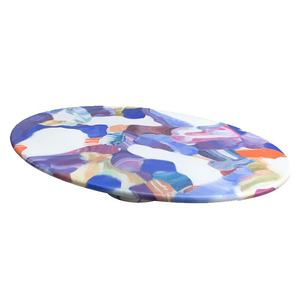 Innovadores muebles de sala de estar pintados a mano, mesa de centro personalizada para artistas, mesa de comedor, teñida brillantemente, adornada - Product Image 4