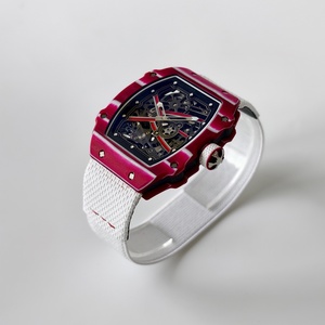 Reloj mecánico de alta gama personalizado UMIF RM67-02 CRMA7 con movimiento Vaucher, luminoso, de lujo, NTPT, de carbono rojo, Mutaz, esqueleto. - Product Image 3