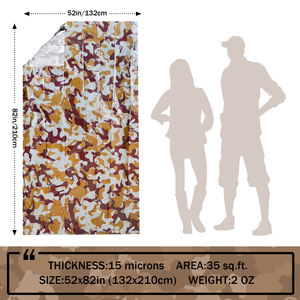 Logo personnalisé Feuille d'urgence légère Couverture thermique <span class=keywords><strong>à</strong></span> la mode Feuille de sauvetage portable pour les visites extérieures Étanche - Product Image 2