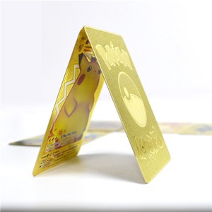 Tarjeta de Acero Inoxidable Dorada de Alta Calidad con Diseño de Pokebola de 2.5*3.5 Pulgadas, con Monstruos Pika, para Juegos de Cartas - Product Image 2