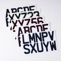 Numéro de lettre en gel couleur 3D Lettres de gel en résine bombée de haute qualité Lettres de chiffres en acrylique 4D Plaque acrylique Taille européenne EPOXY