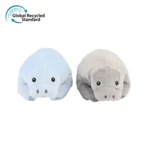 Sinh Thái Thân Thiện 100% Vật Liệu Tái Chế Plush Nhồi Bông Đồ Chơi Động Vật Biển Bò Manatee