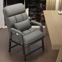 Chaise de jeu pour ordinateur ergonomique inclinable avec dossier réglable, pliable, en tissu, design minimaliste pour dortoirs et usage domestique