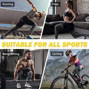 Genouillère de compression unisexe, <span class=keywords><strong>manchon</strong></span> chauffant pour genou, <span class=keywords><strong>manchon</strong></span> de compression long pour la <span class=keywords><strong>jambe</strong></span> entière, support et protection pour la course à pied - Product Image 6
