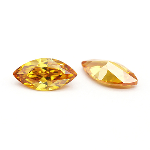 Zircon AAA <span class=keywords><strong>jaune</strong></span> doré taillé à la machine 2x4mm <span class=keywords><strong>Marquise</strong></span> pour bagues plaquées <span class=keywords><strong>or</strong></span> Zircon cubique Diamant Prix compétitif par chaleur - Product Image 3