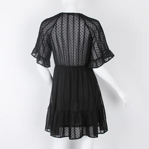 Usine prix Fille 2020 Travail Col Tricoté Femmes dame Parti Noir de Luxe Robe Décontractée - Product Image 2