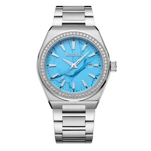 Reloj de Pulsera Automático Plateado de Lujo OEM para Hombre, Reloj de Cuarzo de Acero Inoxidable Más Vendido para Marca Privada - Product Image 2