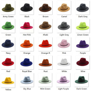 Sombrero Panamá clásico de ala ancha personalizado para hombre y mujer, sombreros Fedora al por mayor con diseño de hebilla de cinturón de cuero PU - Product Image 2
