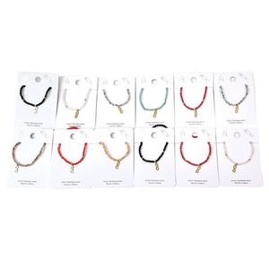 Pulsera Elástica de Cristal con Figura del Número Ocho, Pulsera de Moda de 3 cm, Pulseras con Dijes de Acero Inoxidable Hechas a Mano - Product Image 2