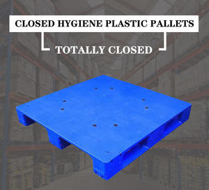 พาเลทพลาสติกสำหรับงานหนักแบบยูโรปิดใช้งานได้สำหรับใช้ในอุตสาหกรรมใช้ซ้ำได้3ชั้น - Product Image 2