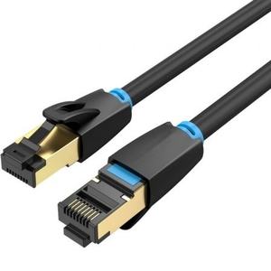 Cable de red RJ45 SFTP Cat.8, 8m, negro - ideal para redes de alta velocidad y conexión de dispositivos a internet. - Product Image 1