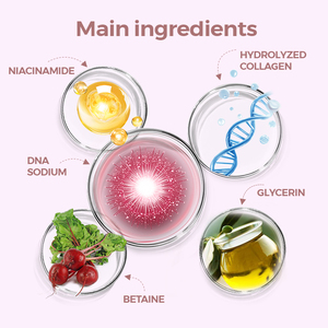 Coreano Rosa SalmonPDRN <span class=keywords><strong>Gel</strong></span> Máscara Collage Real Deep Face Mask Noche Colágeno Bio Mascarilla facial Fabricante - Product Image 4