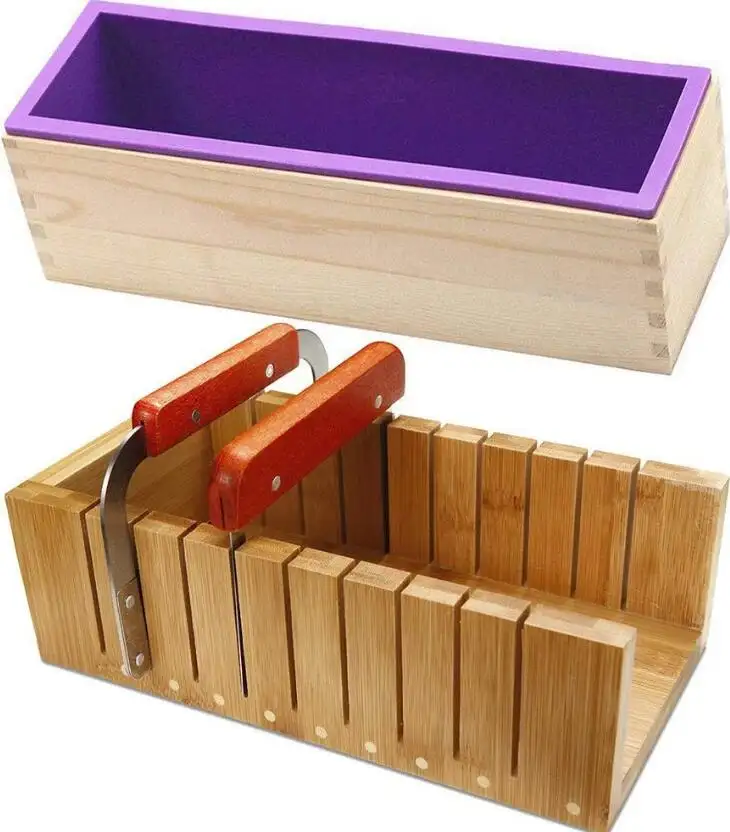 Grote Maat Houten Zeep Loaf Cutter Mold En Zeep Cutter Set