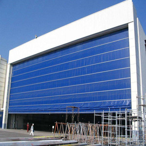 Elektrische gemotoriseerde vliegtuig leger scheepswerf lifting <span class=keywords><strong>up</strong></span> pvc flexibele grote gate vouwen mega deur - Product Image 2