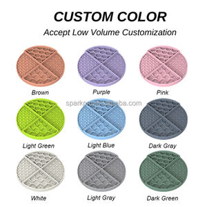 2024 yeni varış petek yuvarlak yavaş köpek yalama ped Mat silikon Pet yalamak Mat köpek kedi vantuz ile - Product Image 6