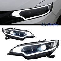 Ensemble de phares à lentille de projecteur LED pour Honda Fit, feux de jour LED, clignotants LED, plug and play, pièces de rechange automobiles, feux avant DRL