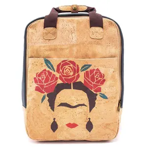 Sustainable Cork Backpack Customized Pattern Fancy Laptop Backpack