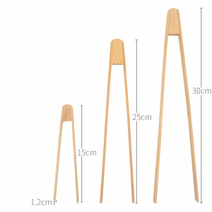 Pince de cuisine multifonction <span class=keywords><strong>en</strong></span> bambou, <span class=keywords><strong>mini</strong></span>-pince plate personnalisable avec logo <span class=keywords><strong>en</strong></span> <span class=keywords><strong>bois</strong></span>, ustensile de service alimentaire, pince de cuisson BBQ - Product Image 6