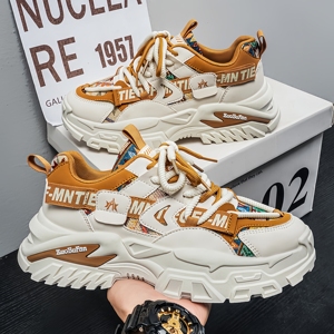 Chaussures de course respirantes pour hommes, baskets décontractées tendance à semelle épaisse - Product Image 1