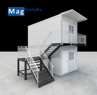 Kit de structure de maison conteneur modulaire préfabriquée détachable Mag Prefabs pour immeuble de bureaux au design moderne