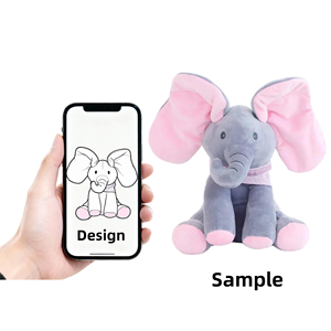 Peluche de Animales de Zoológico Personalizado, Disfraz de Payaso, Elefante Adorable para Adolescentes, Peluche de Anime Suave de Franela, Nailon, Algodón PP, para Aliviar el Estrés - Product Image 1