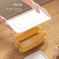Boîte de rangement pour réfrigérateur en plastique transparent épais de style minimaliste moderne, hermétique, pour congélateur