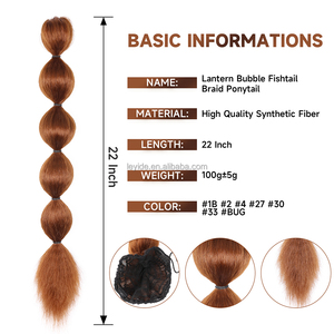 AliLeader-coleta con cordón ajustable <span class=keywords><strong>para</strong></span> mujeres y niños, <span class=keywords><strong>trenzas</strong></span> <span class=keywords><strong>Afro</strong></span>, Caterpillar, Marley, Burbuja, linterna - Product Image 3
