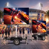 Remorque d'affichage publicitaire LED extérieur |   Camion avec écran LED personnalisable de 4,9 m |   Remorque d'affichage numérique Ef81 pour événements
