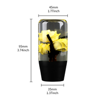 Warna-warni bunga kristal 10cm Universal mobil aksesoris tombol Shift bunga mekar Resin kristal kenop geser roda gigi