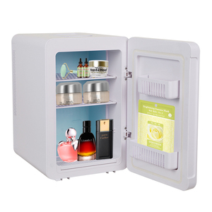 15 Liter Portable Electric Warm and Cold Refrigerator Hotel Glass Door <strong>Table</strong> <strong>Top</strong> Car Cool Mini Bar <strong>Fridge</strong> Energy Efficient - Product Image 2
