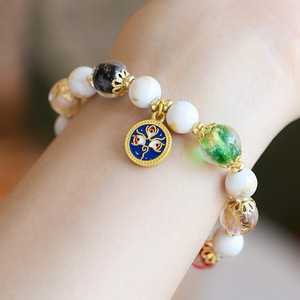 Pulsera de cuentas de Buda gris perfumada para mujer, de cristal gris fragante - Product Image 3