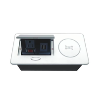Enchufe de Escritorio Multifunción, Enchufe Emergente Oculto para Oficina, Interfaz de Alimentación Integrada de Aluminio, Carga USB, Enchufe para Reuniones